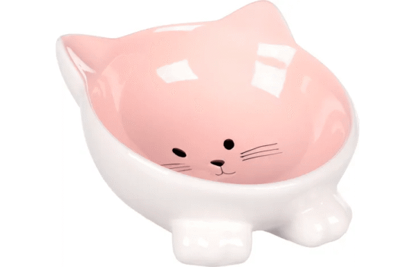 Gamelle pour chat nourriture et eau Puzi Rose