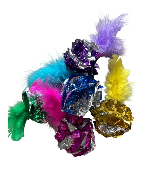 Lot balles chat en mylar